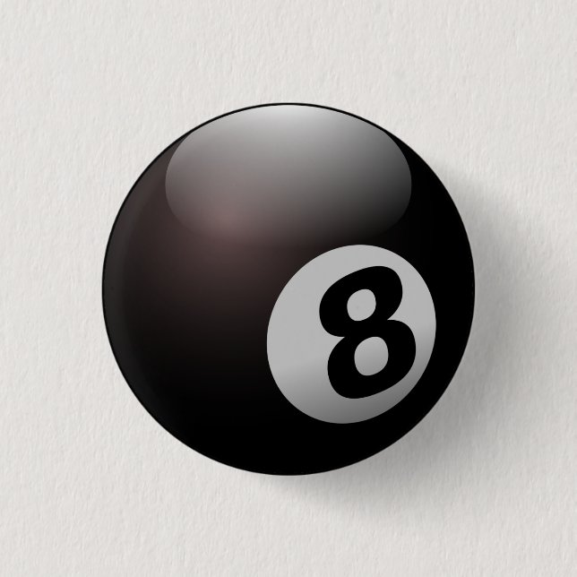 Eight Ball Pinback Button (Front)