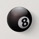 Eight Ball Pinback Button at Zazzle