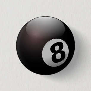 Eight Ball Pinback Button