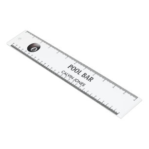 Eight ball pool bar white ruler