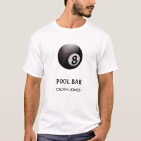 Eight ball pool bar white