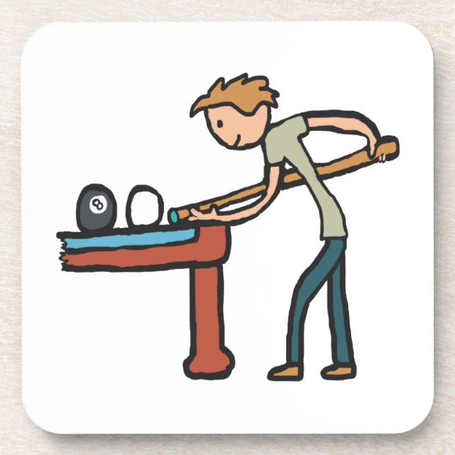 Eight Ball Pool Beverage Coaster (Front)