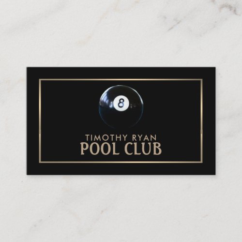 Eight Ball Pool Club Pool Player Business Card