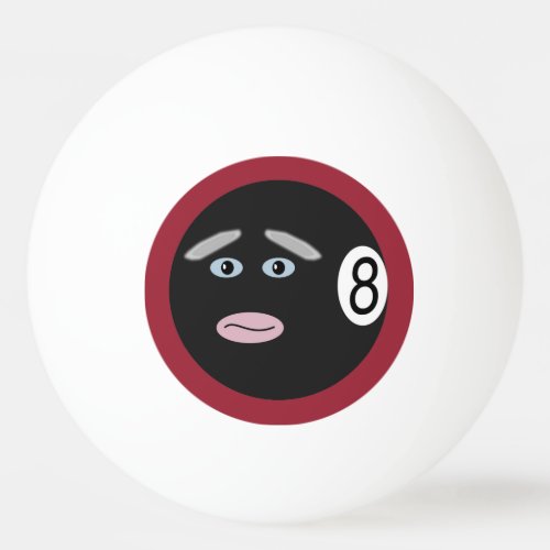 Eight Ball Pool Game Face One Star Ping Pong Ball