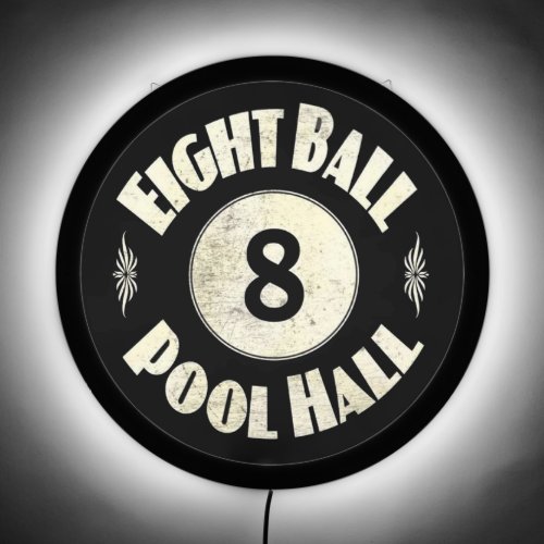 Eight Ball Pool Hall  LED Sign