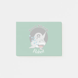 Eight Ball Pool Shark Logo with Name Post-it Notes
