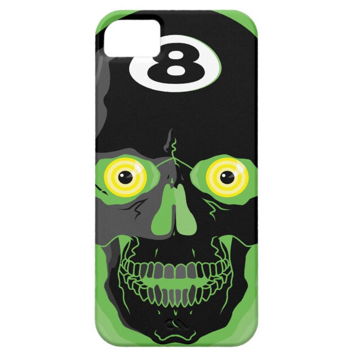 eight ball pool skull head design iPhone 5 cover