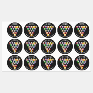 Eight-Ball Rack Billiard Balls 8-Ball Pool Game Labels