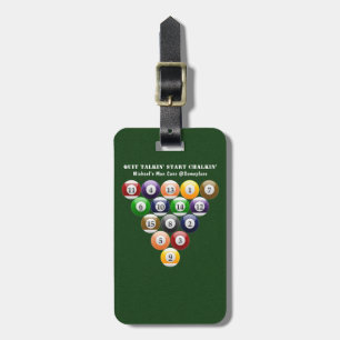 Eight-Ball Rack Billiard Balls 8-Ball Pool Game Luggage Tag
