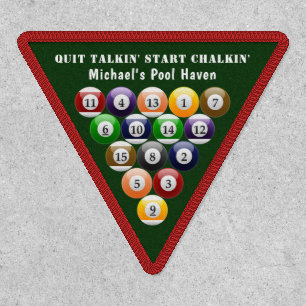 Eight-Ball Rack Billiard Balls 8-Ball Pool Game Patch