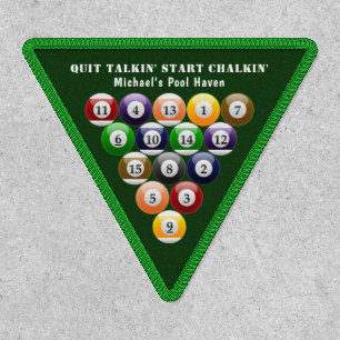 Eight-Ball Rack Billiard Balls 8-Ball Pool Game Patch