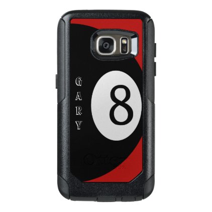 Eight Ball Red Billiard Felt Personal OtterBox Samsung Galaxy S7 Case