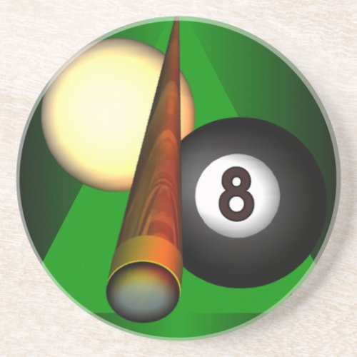 Eight Ball Sandstone Coaster