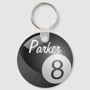 Eight Ball Sports Keychain by wrkdesigns at Zazzle