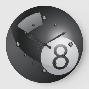 Eight Ball  Wall Clock