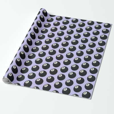 Eight Ball Y2K Snooker 90s mauve purple  Wrapping Paper