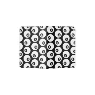 Eight Balls Print Pattern Billiards Pool Art Passport Holder