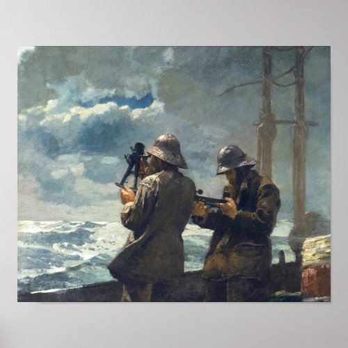 Eight Bells Winslow Homer fishermen ocean art Poster