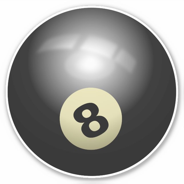 Eight Billiard Balls Sticker (Front)