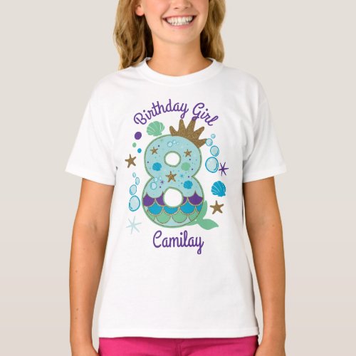 Eight Birthday Mermaid 8th T_Shirt