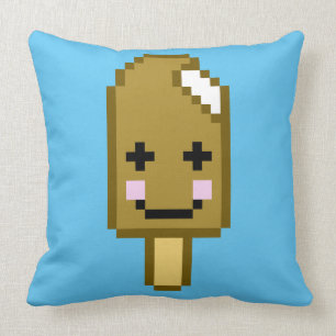 Eight Bit Ice Cream Throw Pillow