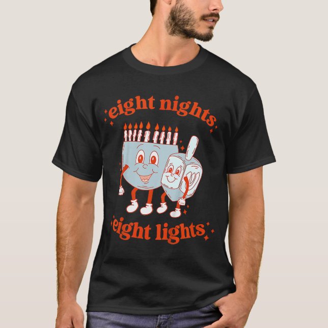 Eight Crazy Nights Christmas Hannukah Jewish Holid T-Shirt (Front)