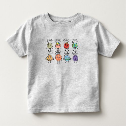 Eight Cute Planets Toddler T_shirt