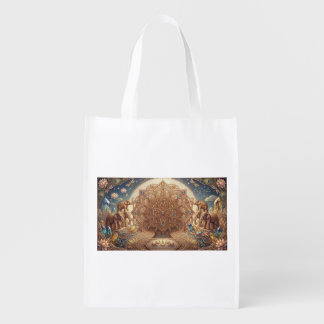 Eight-Directional Fortune Wheel Sigil Grocery Bag