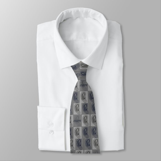 Eight Ears Graphic Neck Tie (Tied)
