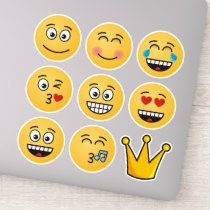 Eight Emojis and a Crown Sticker