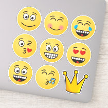 Eight Emojis and a Crown Sticker