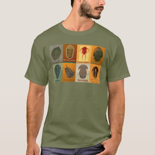 Eight Fossil Trilobites T_Shirt