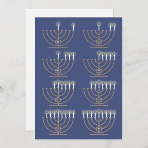 Eight Hanukkah Nights Holiday Card