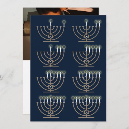 Eight Hanukkah Nights Photo Holiday Card