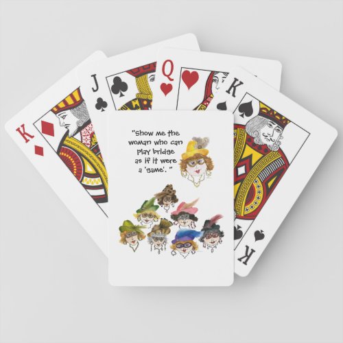Eight Humorous Bridge Player Ladies  Cards