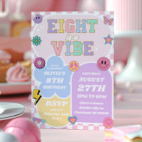 Eight Is A Vibe Preppy Patch 8th Birthday Party