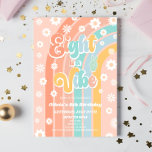 Eight Is A Vibe Rainbow Daisy 8th Birthday Party Invitation<br><div class="desc">This is a Eight Is A Vibe Rainbow & Daisies Groovy Retro 8th Birthday Party Invitation!</div>