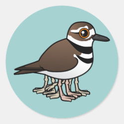 Eight-legged Killdeer Round Sticker