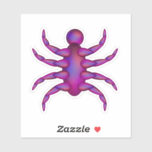 Eight legged purple bug sticker (Sheet)