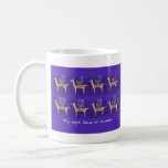 Eight Llamas of Hanukkah mug<br><div class="desc">This whimsical Llamakkah mug is the perfect gift for the Hanakkah season. These little llamas carry menorahs with candles lit for each of the eight days of Hannukah. Mazel tov!</div>