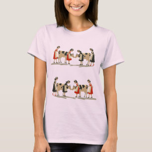 Eight Maids-A-Milking Farmcore Yuletide T-Shirt
