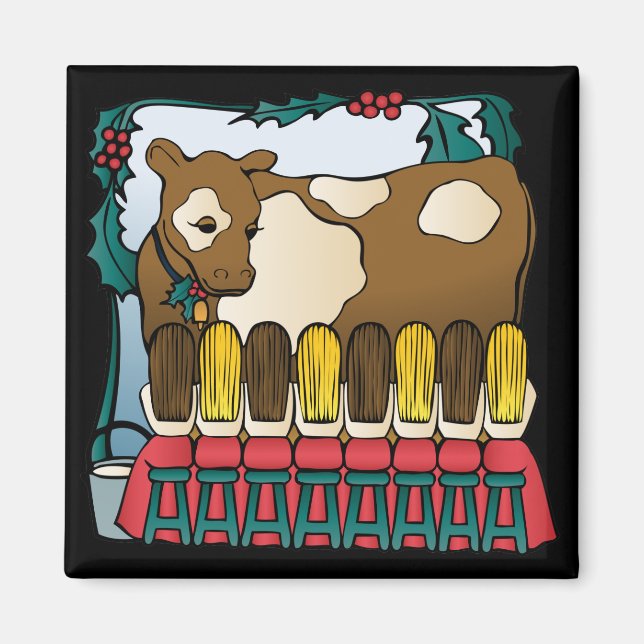 Eight maids a milking magnet (Front)