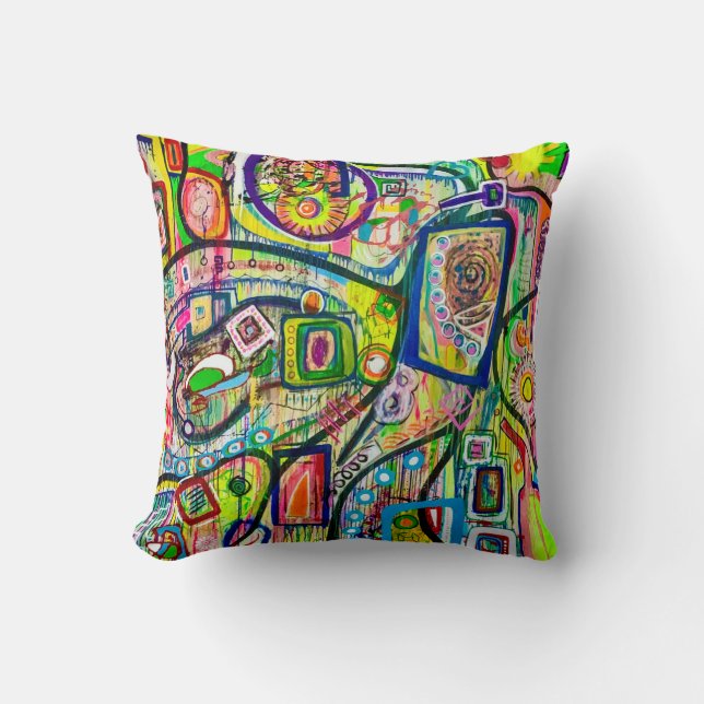 Eight Martinis 16 x 16 Cotton Throw Pillow (Front)