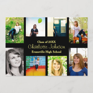 Eight/Nine Photos Black - Grad Announcement
