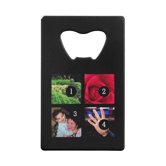 Eight of Your Photos to Make Your Own Original Credit Card Bottle Opener (Front)