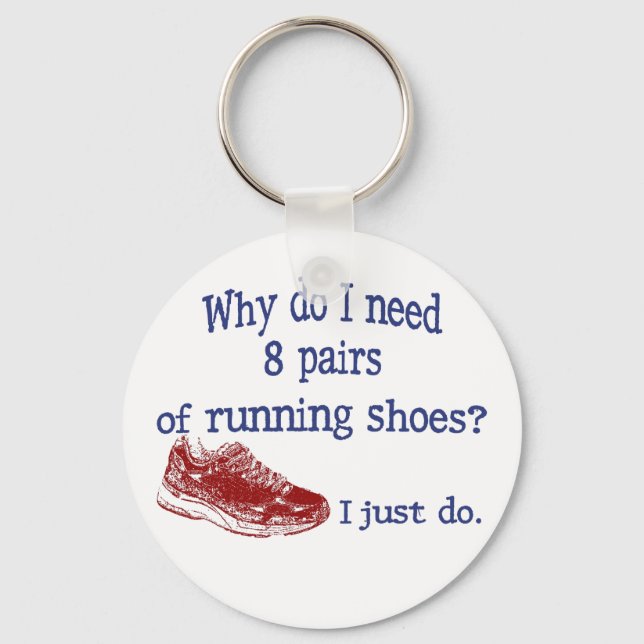 Eight Pairs Running Shoes Keychain (Front)