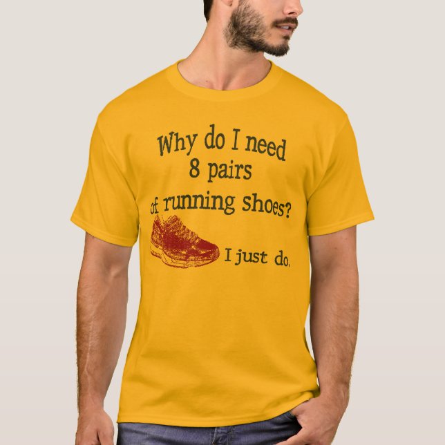 Eight Pairs Running Shoes T-Shirt (Front)