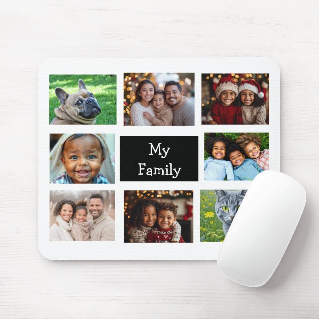 Eight Photo Template | Add your Pictures to this  Mouse Pad (With Mouse)