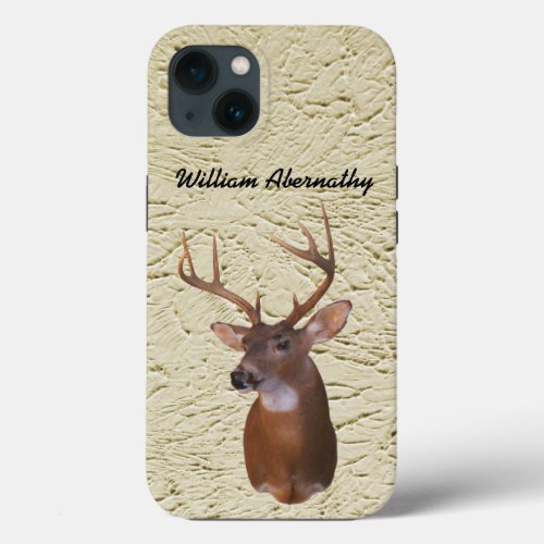 Eight Point Deer Head on light stony background  iPhone 13 Case