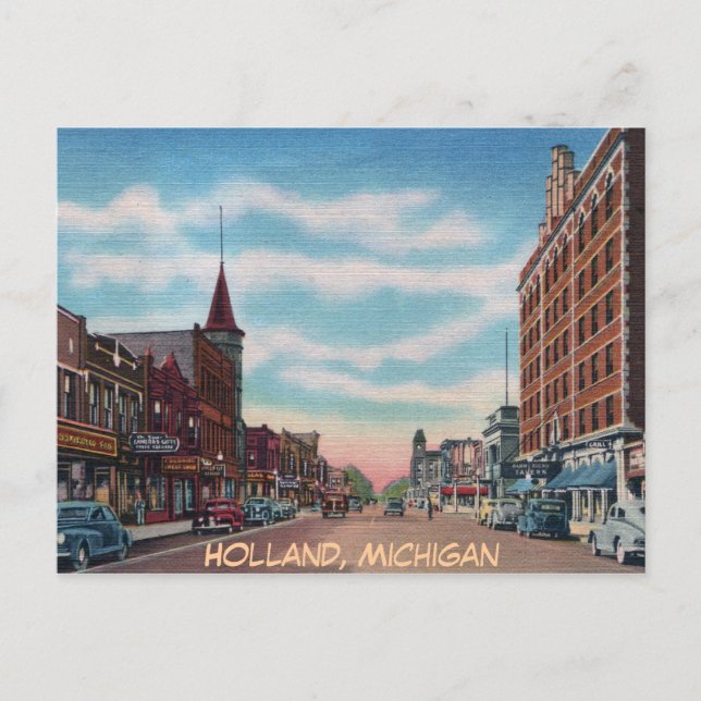 Eight St. Holland Michigan Postcard (Front)